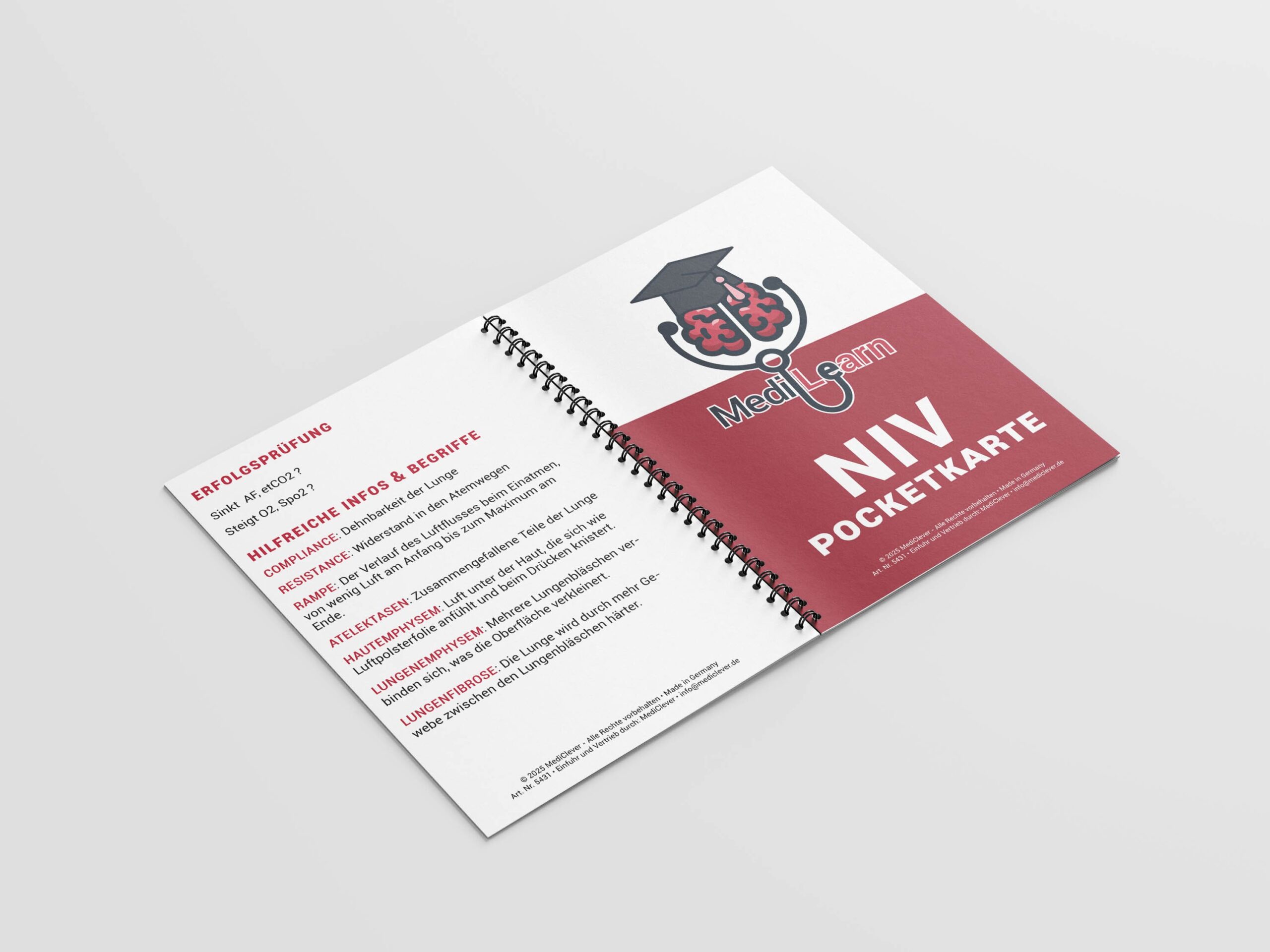 Nicht invasive Beatmung (NIV) – Pocketkarte / Taschenkarte