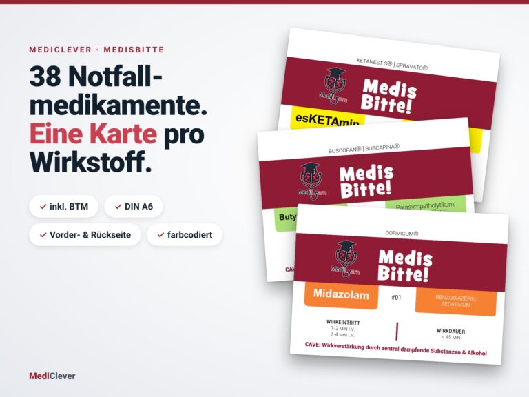MedisBitte Lernkarten für 38 Notfallmedikamente