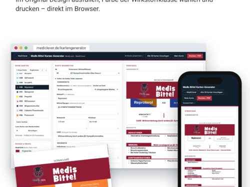 Medis Bitte! Kartengenerator – Lernkarten online im Original-Design erstellen