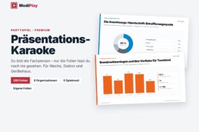 Präsentations-Karaoke · Premium – 280 Folien, alle Spielmodi & Editor