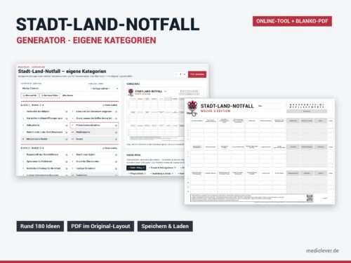 Stadt-Land-Notfall Generator – eigene Kategorien + Blanko-Vorlage