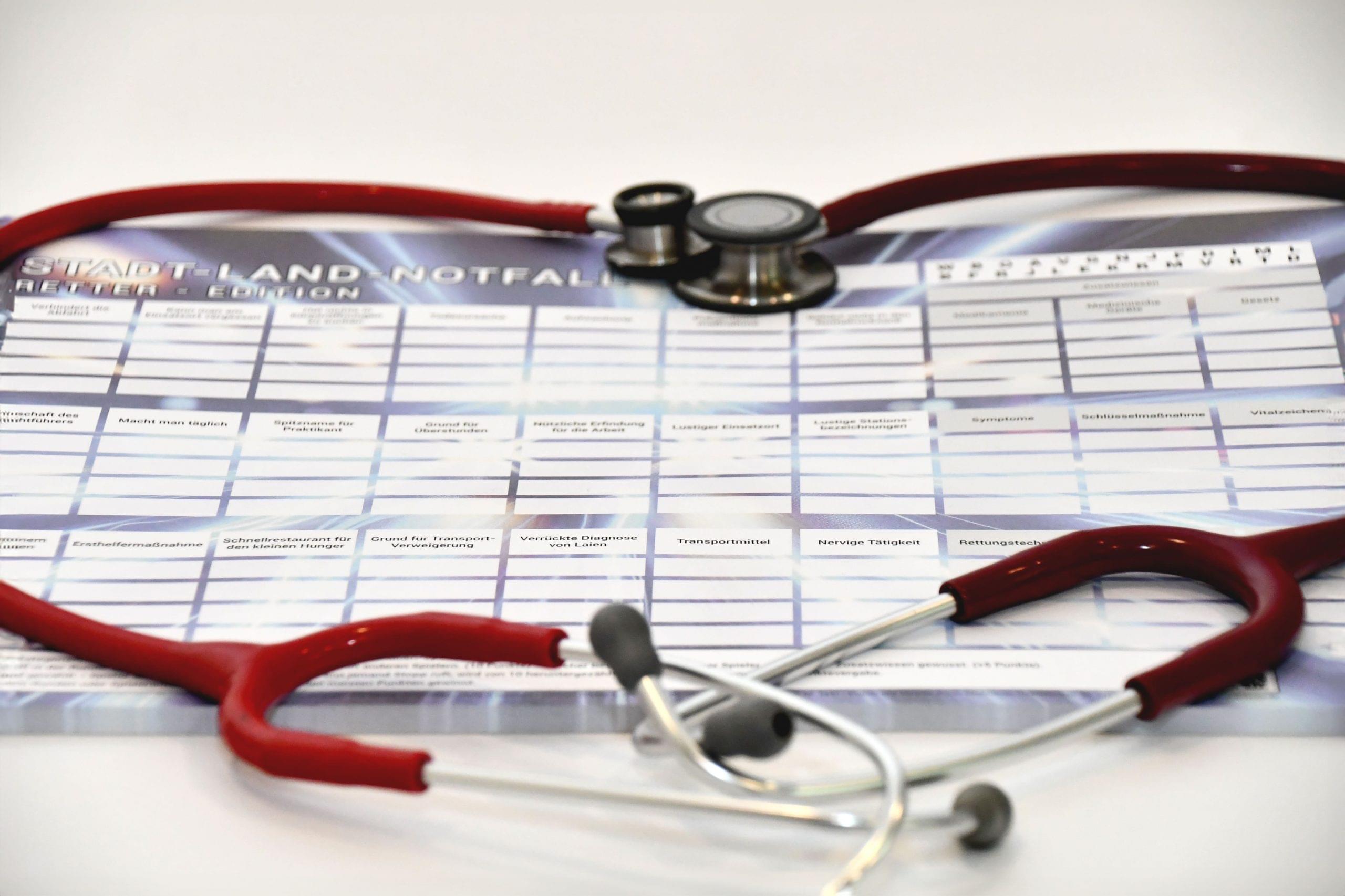 Stadt-Land-Notfall A4 – Das medizinische Lernspiel